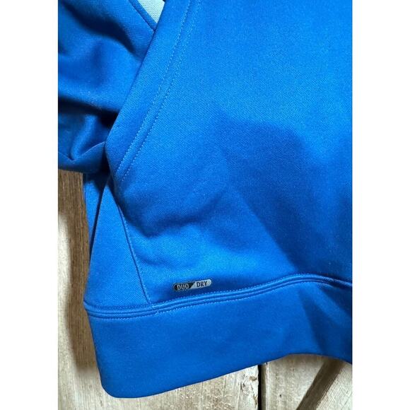 Men's Size XL Champion Duo Dry Royal Blue & Gray Hooded Jacket With Pockets - Picture 2 of 6